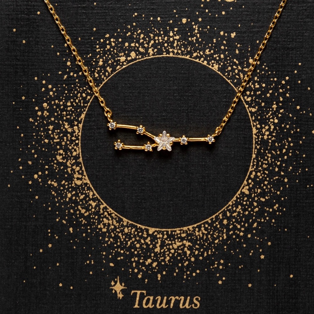 BROOKLYN TAG Taurus Constellation Necklace with Crystals